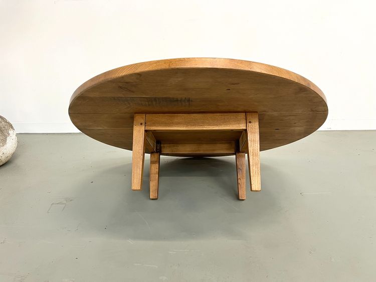 Table basse circulaire en chêne massif