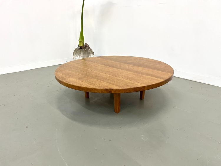 Table basse circulaire en chêne massif