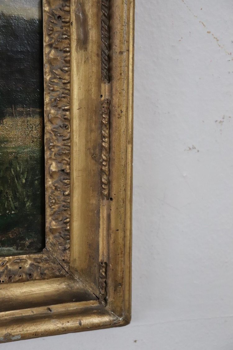 Italienischer Künstler, Landschaft, Ölgemälde auf Leinwand, Mitte 19. Jh.
