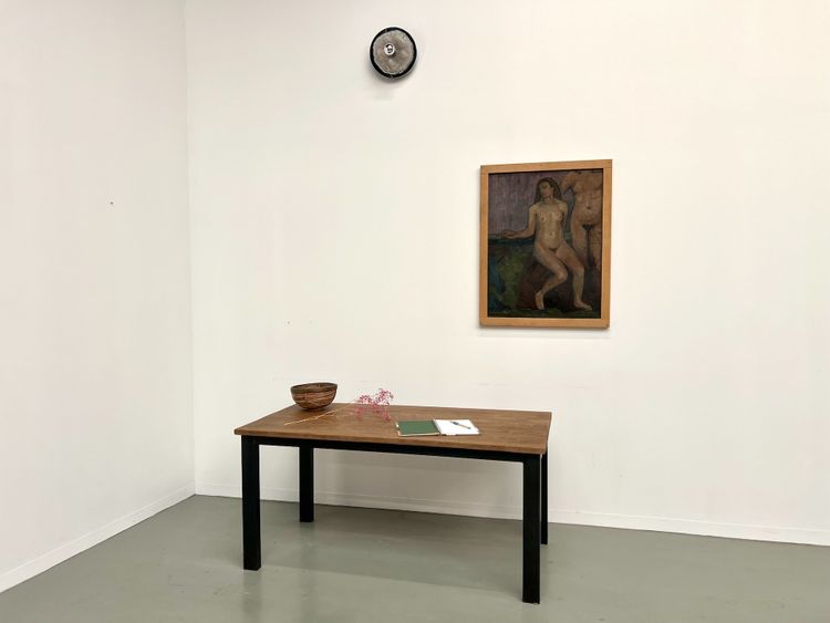 Table à manger années 70 piétement métal