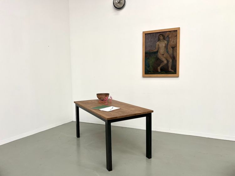 Table à manger années 70 piétement métal