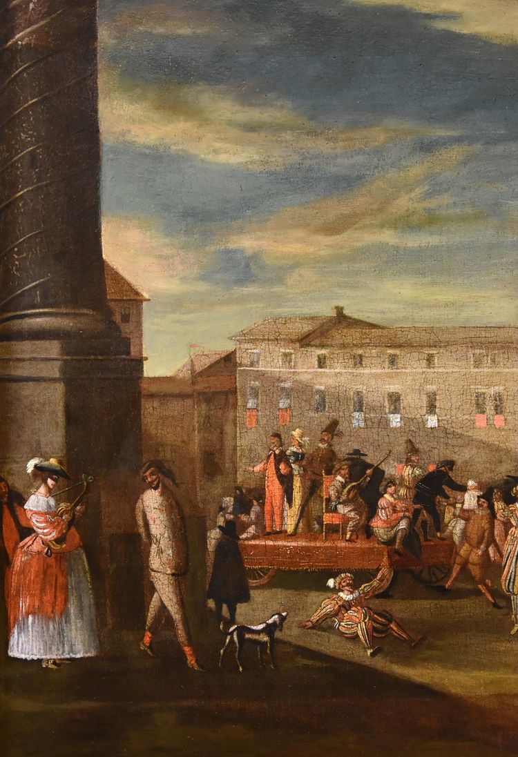Carnevale a Roma in Piazza Colonna, Michelangelo Cerquozzi (Roma 1602 – 1660) bottega