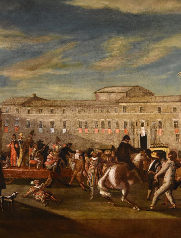 Carnevale a Roma in Piazza Colonna, Michelangelo Cerquozzi (Roma 1602 – 1660) bottega
