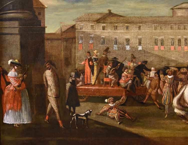 Carnevale a Roma in Piazza Colonna, Michelangelo Cerquozzi (Roma 1602 – 1660) bottega