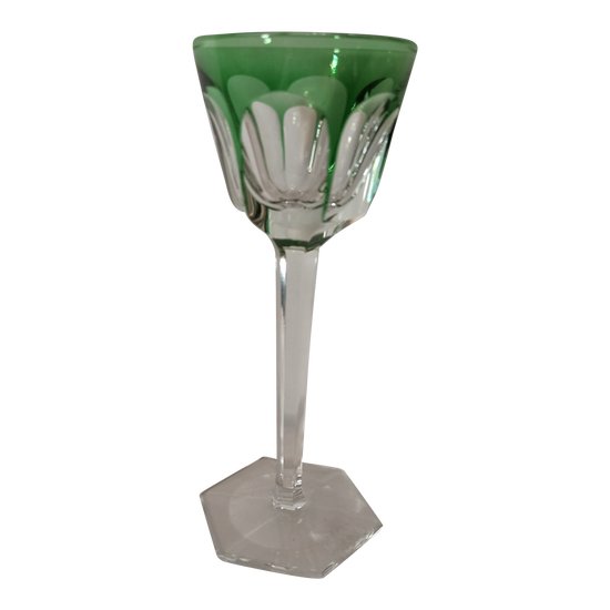 Baccarat Harcourt vetro verde Roemer