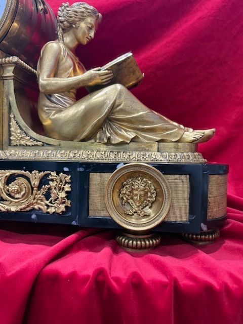 Dites Aux Marechaux Gilt Bronze Clock 18th C