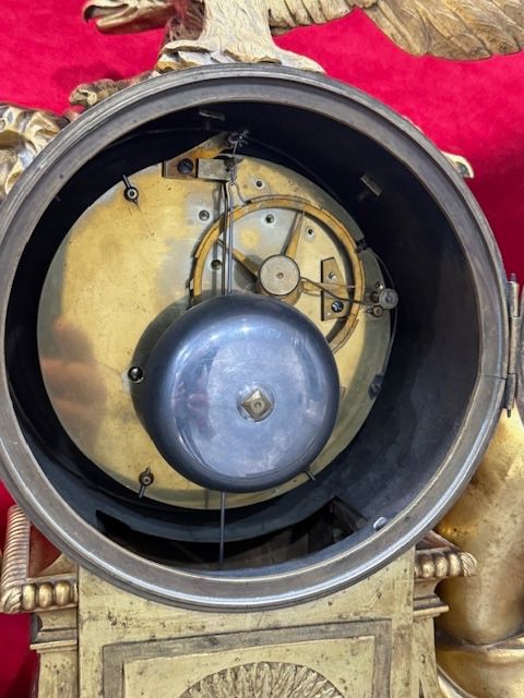 Dites Aux Marechaux Gilt Bronze Clock 18th C