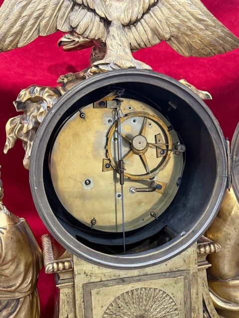 Dites Aux Marechaux Gilt Bronze Clock 18th C