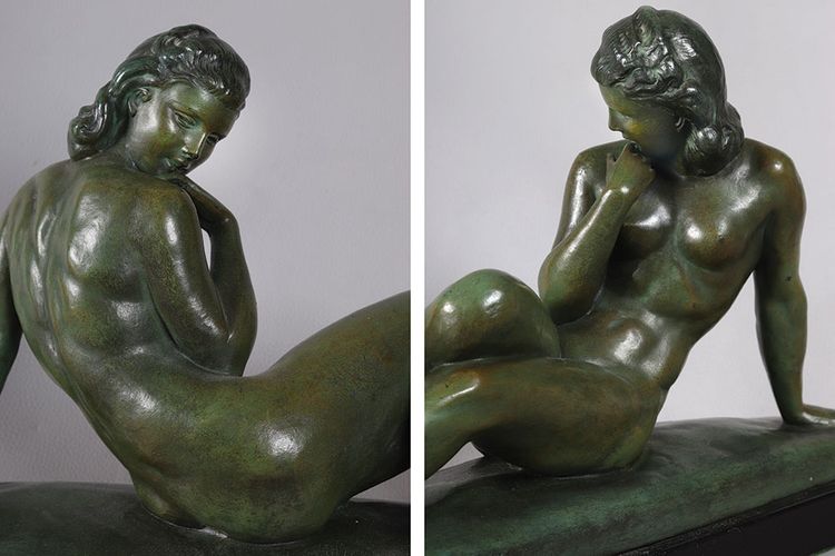 Bronze début XX ème, Ugo CIPRIANI 1887/1960, nue féminin