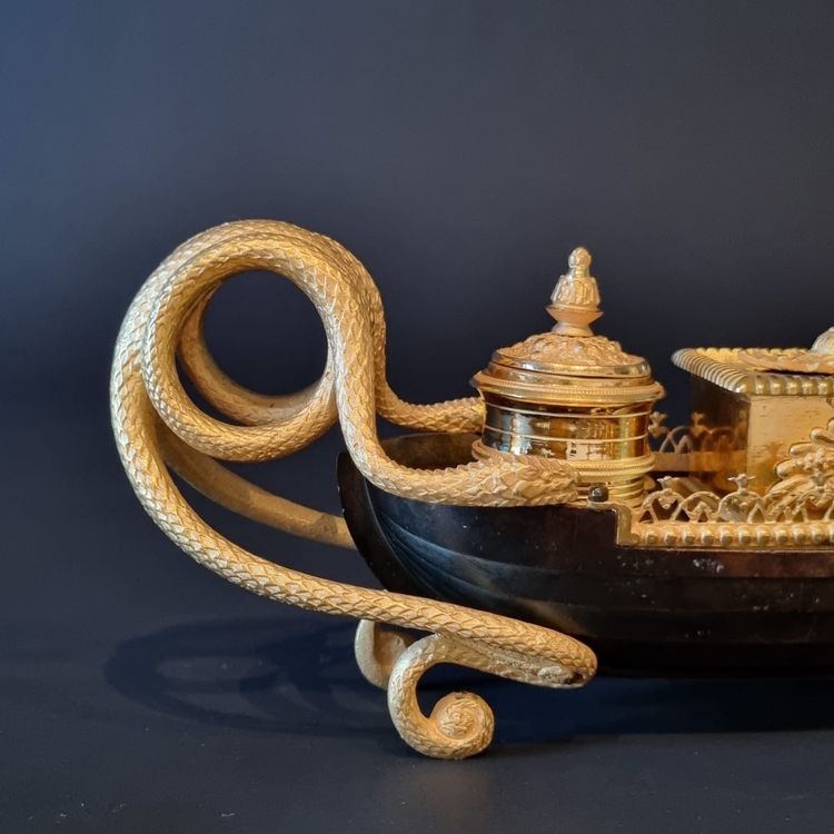 Rare late 18th century inkwell, Empire-Consulate period.