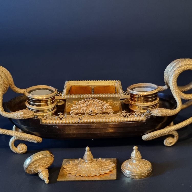 Rare late 18th century inkwell, Empire-Consulate period.