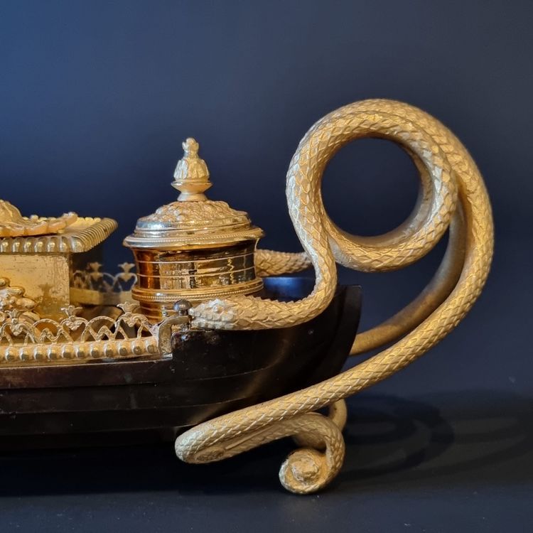 Rare late 18th century inkwell, Empire-Consulate period.