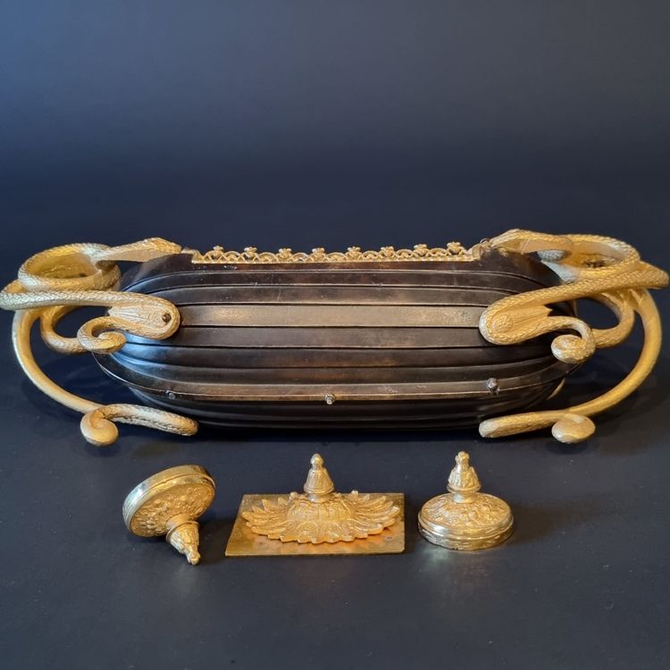 Rare late 18th century inkwell, Empire-Consulate period.