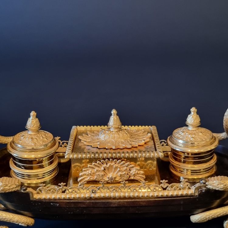 Rare late 18th century inkwell, Empire-Consulate period.