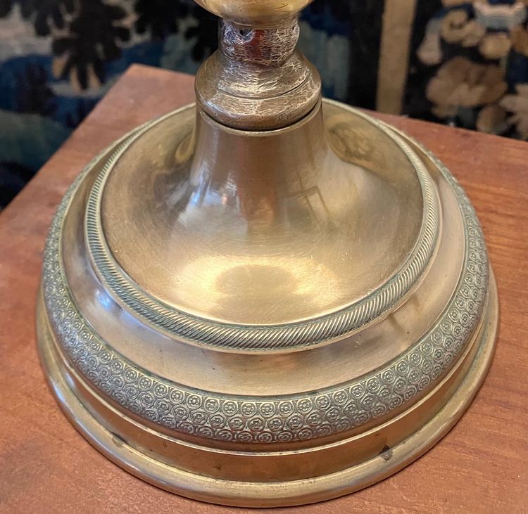 Large Restauration-period gilt bronze lamp circa 1820/1830