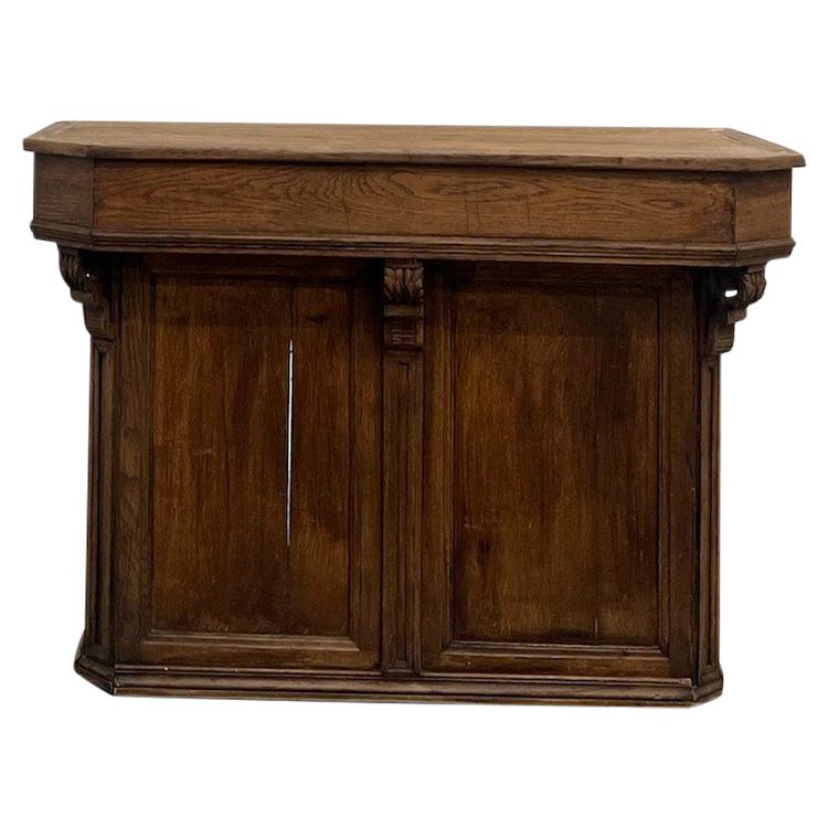Petit comptoir de commerce ancien en chêne