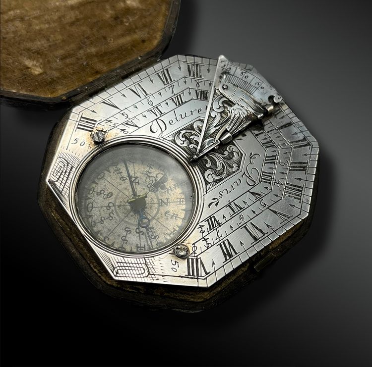DIALETTO SOLARE EQUINOZIALE PORTATIVO - Jean-Baptiste DELURE (attivo a Parigi dal 1695 al 1736)