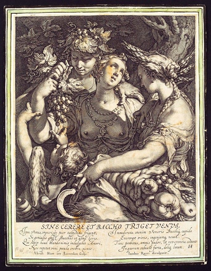 Vénus, Bacchus Et Cérès, Giovanni Battista Paggi (Gênes 1554 - 1627)