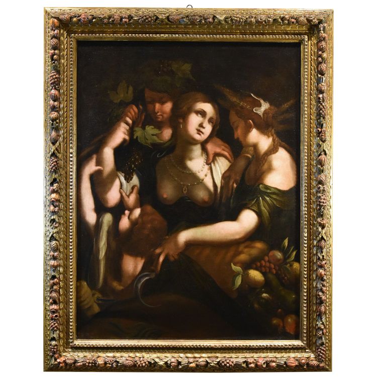 Vénus, Bacchus Et Cérès, Giovanni Battista Paggi (Gênes 1554 - 1627)