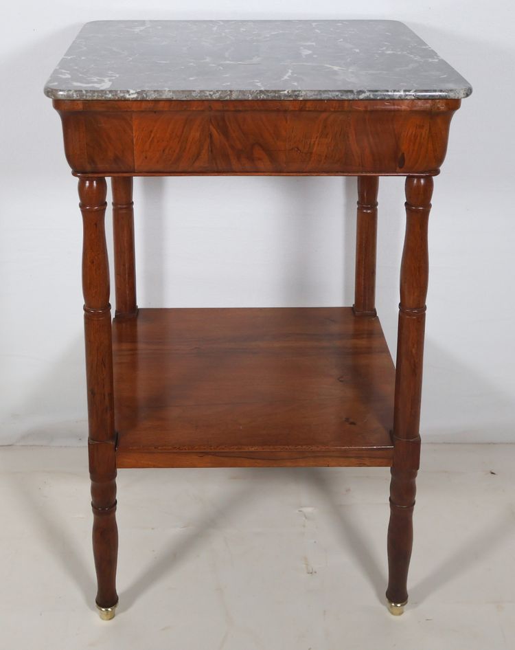 Table désserte en noyer  époque restauration