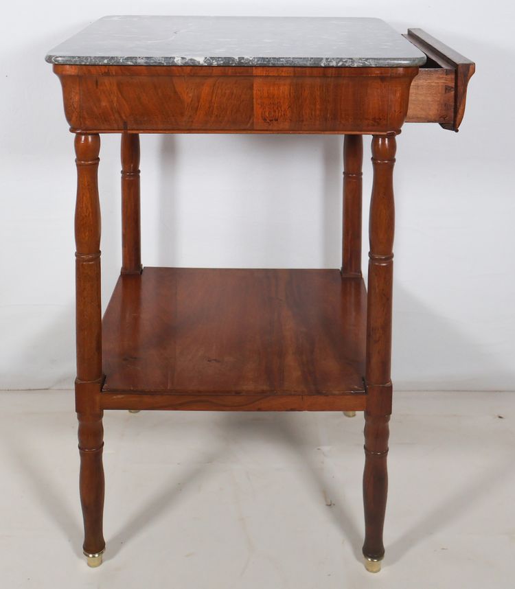 Table désserte en noyer  époque restauration