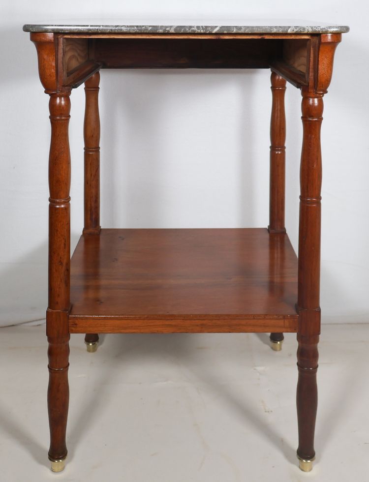 Table désserte en noyer  époque restauration