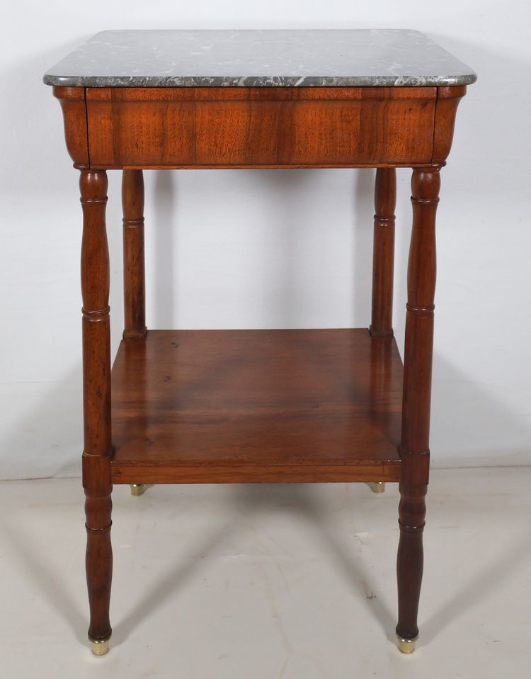 Table désserte en noyer  époque restauration