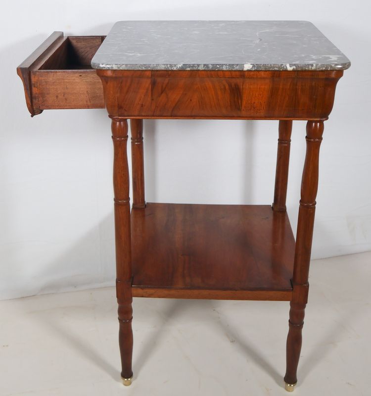 Table désserte en noyer  époque restauration