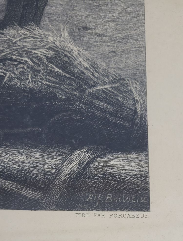 Gravure "La Paie des moissonneurs" Léon LHERMITTE (1844-1925) 