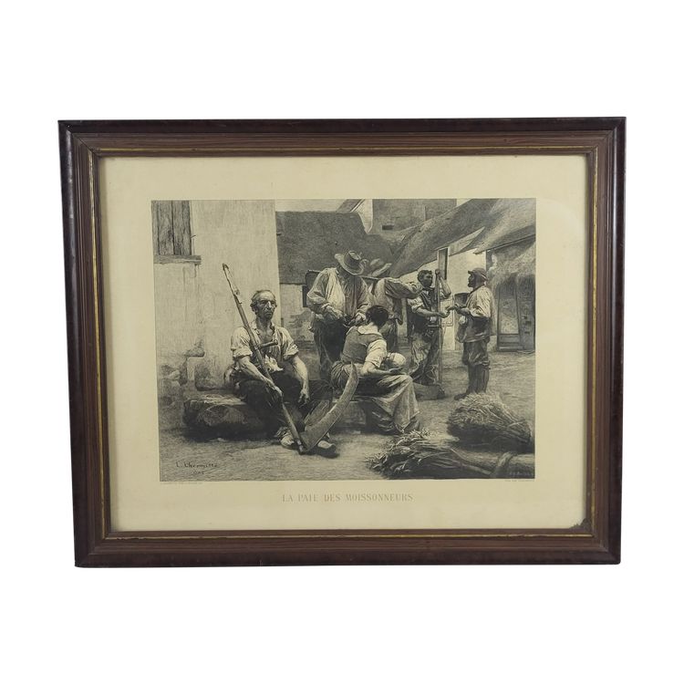 Gravure "La Paie des moissonneurs" Léon LHERMITTE (1844-1925) 