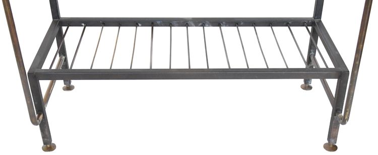 Table basse en métal et plateau verre dans le goût de Pierre Guariche