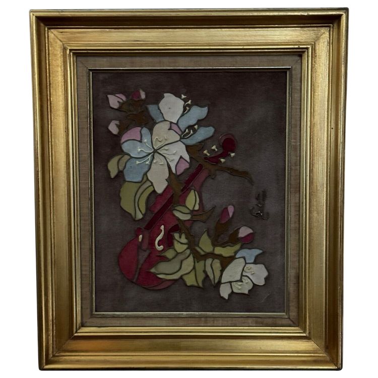 Olio su tavola Jane Larroque Premier Bal natura morta