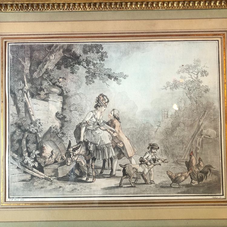 D'après Huet, scènes galantes pastorales