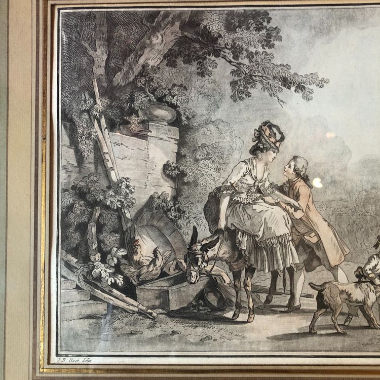 D'après Huet, scènes galantes pastorales