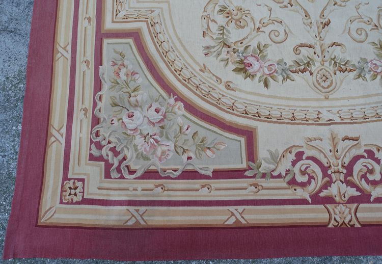 Grande tappeto Aubusson in stile Luigi XVI Napoleone III - 308 cm x 239 cm