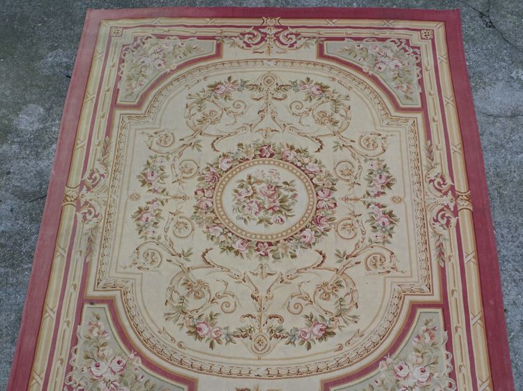 Grande tappeto Aubusson in stile Luigi XVI Napoleone III - 308 cm x 239 cm