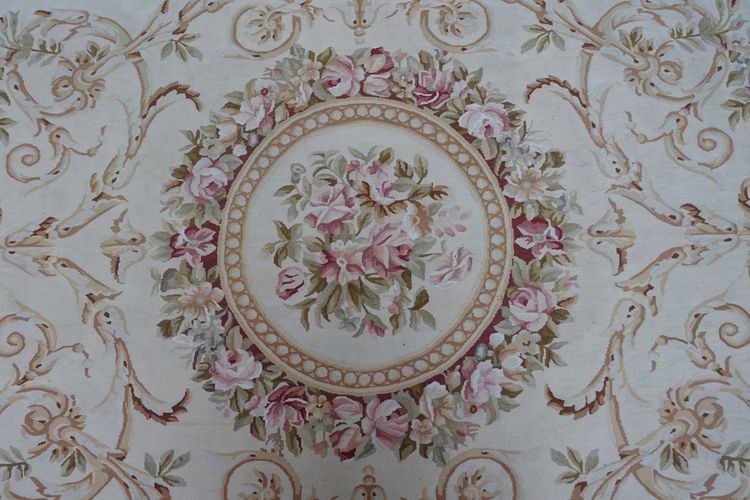 Grande tappeto Aubusson in stile Luigi XVI Napoleone III - 308 cm x 239 cm