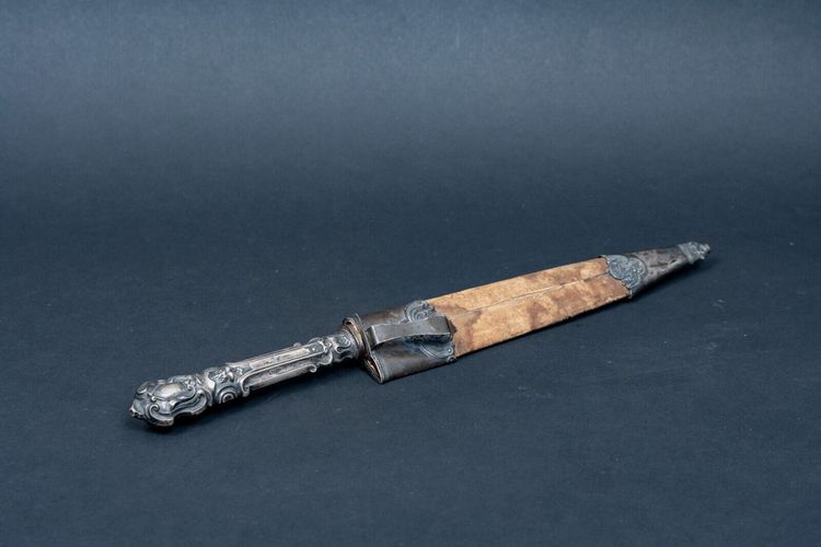 Juan Manuel de Rosas engraved Libertad gaucho Facon Bowie silver