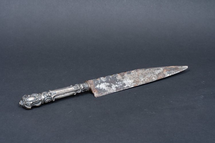 Juan Manuel de Rosas engraved Libertad gaucho Facon Bowie silver