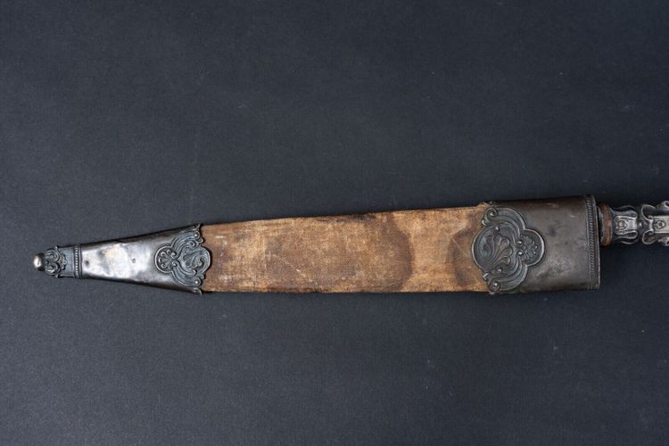 Juan Manuel de Rosas engraved Libertad gaucho Facon Bowie silver