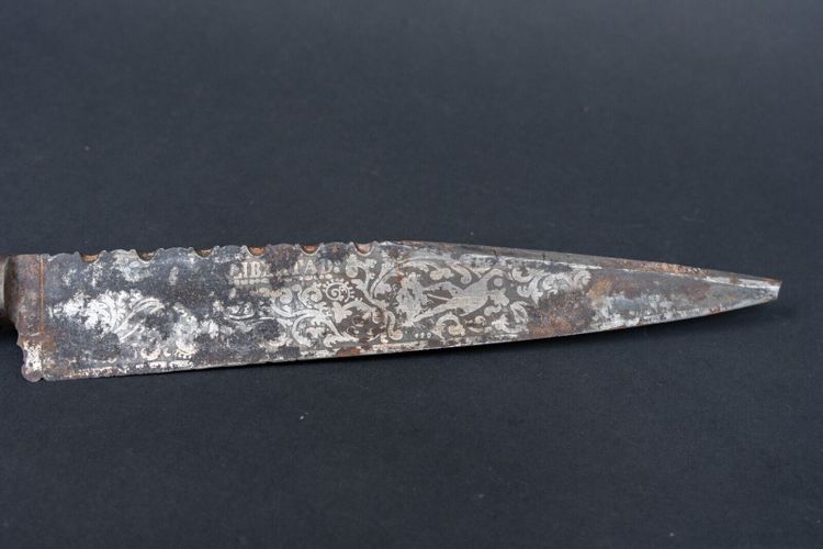 Juan Manuel de Rosas engraved Libertad gaucho Facon Bowie silver