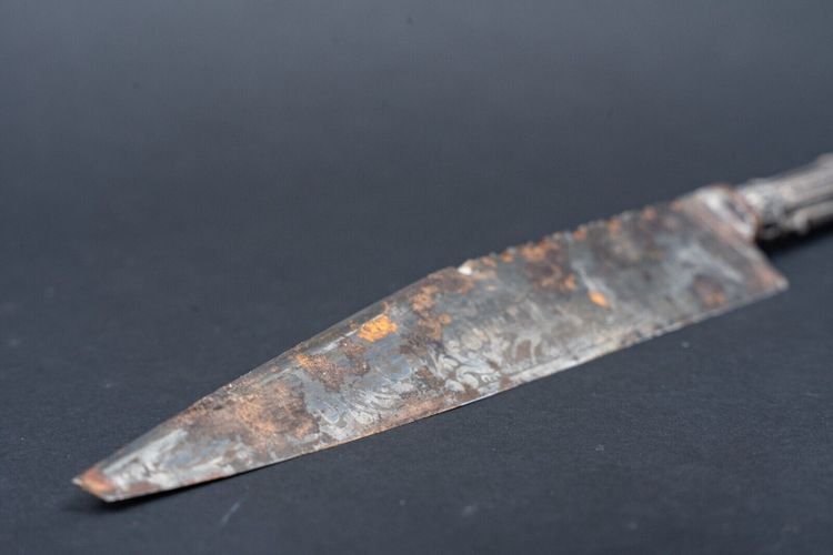 Juan Manuel de Rosas engraved Libertad gaucho Facon Bowie silver