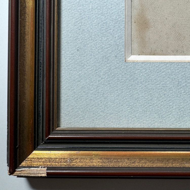 Incisione a colori di marinai e di un'elegante donna del XIX secolo