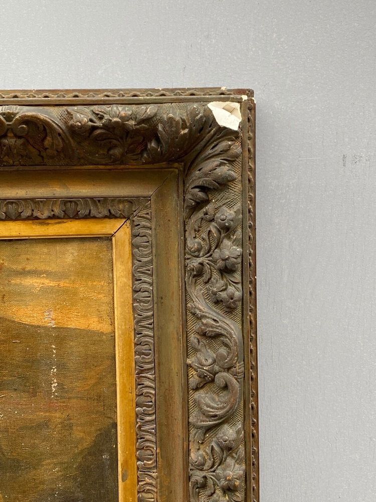 Öl auf Leinwand Christusdarstellung Surrealismus Anfang 20. Palmetten