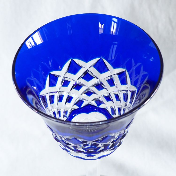 Set of 6 Baccarat crystal Rhine wine glasses, Burgos model - 19.5cm