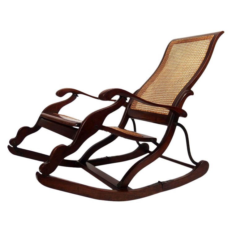19th century folding rocking chair