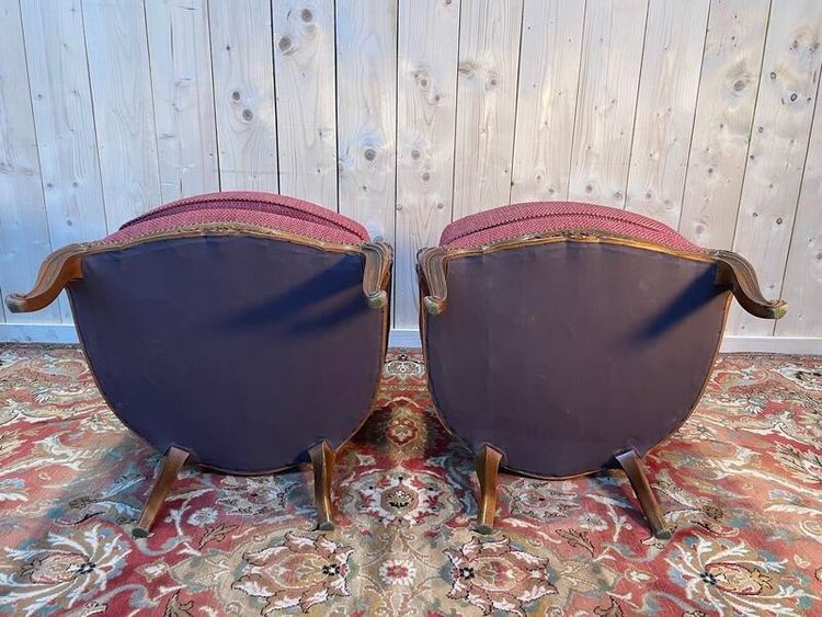 Pair of armchairs - Louis XV style shepherdes