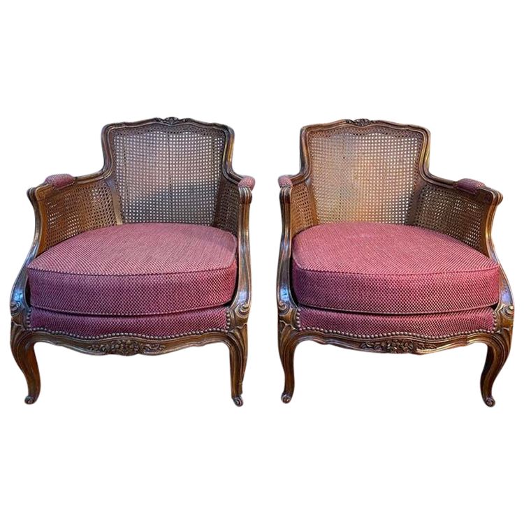 Pair of armchairs - Louis XV style shepherdes