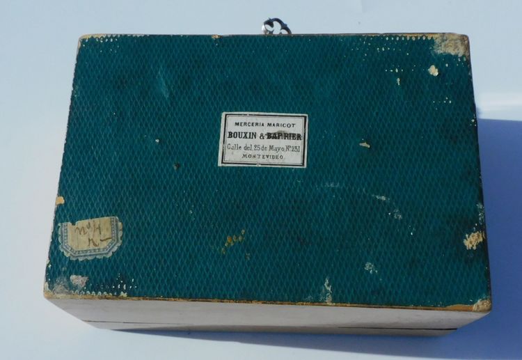 Small Box Sewing Kit Silver Vermeil Embroidery Scissors Thimble Case Needles