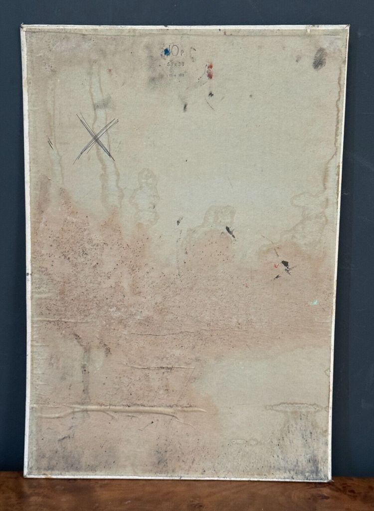 Oil on board by J. Gauthier 1962 modern geometric composition